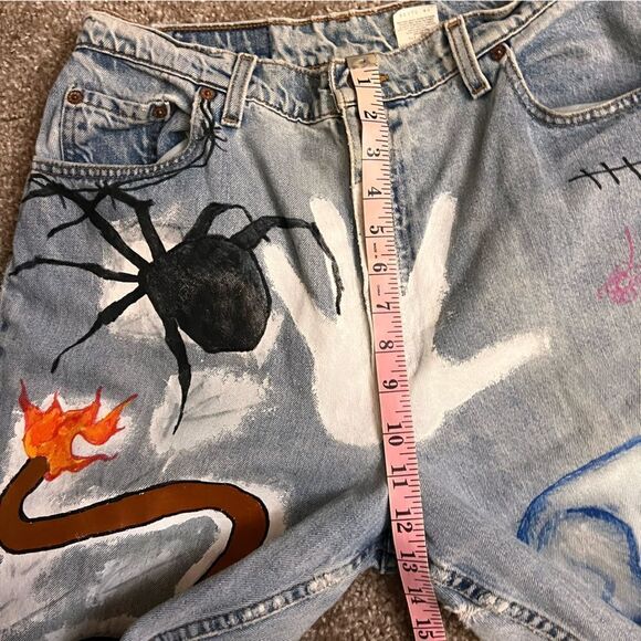 Vintage Levi's 551 Custom Paint Jeans - Picture 7 of 8